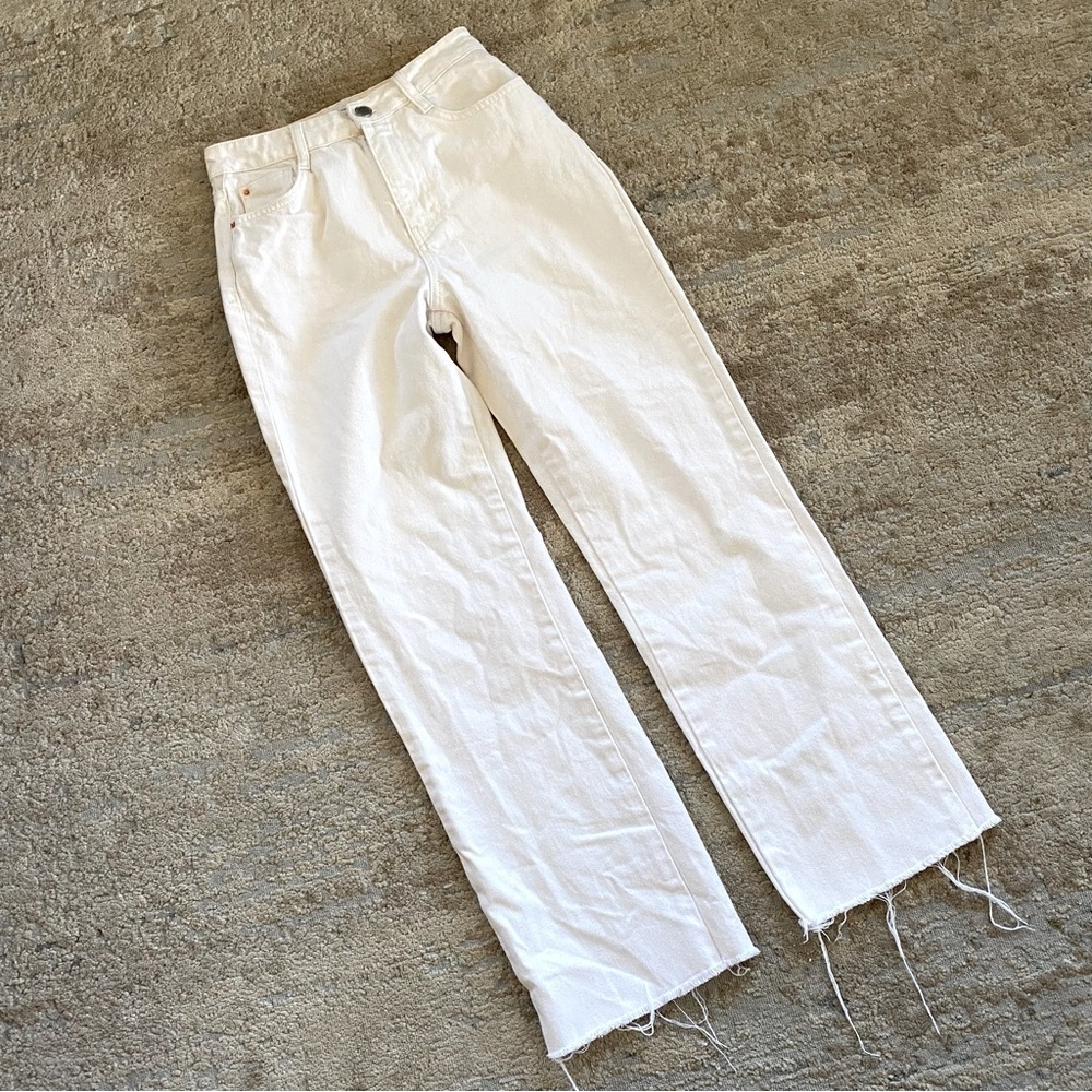 Zara White Straight Leg Women’s Jeans